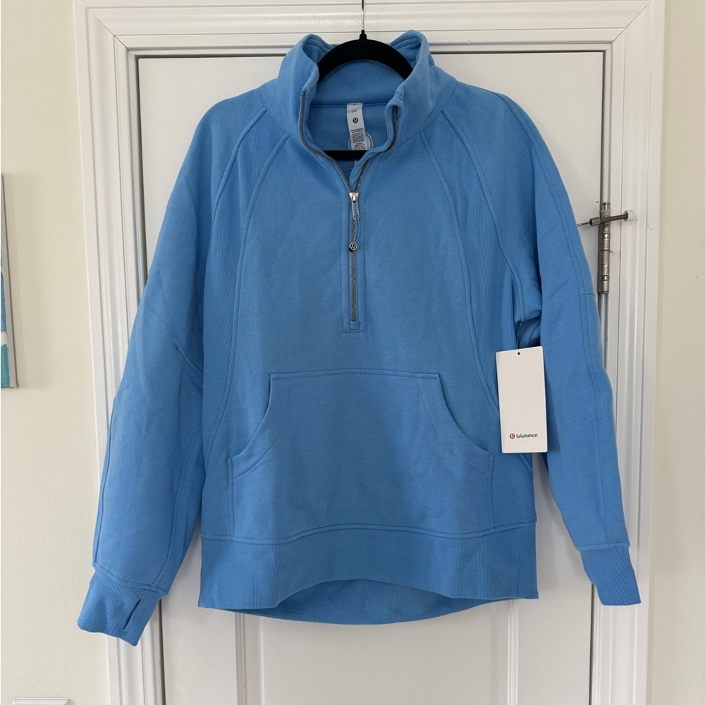 New Lululemon Sky Blue Oversized Funnel-neck Half-Zip, XS / S